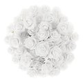 Pure Garden Pure Garden 50-LG1022 Artificial Roses with Stems-Real Touch Fake Flowers - White 50-LG1022